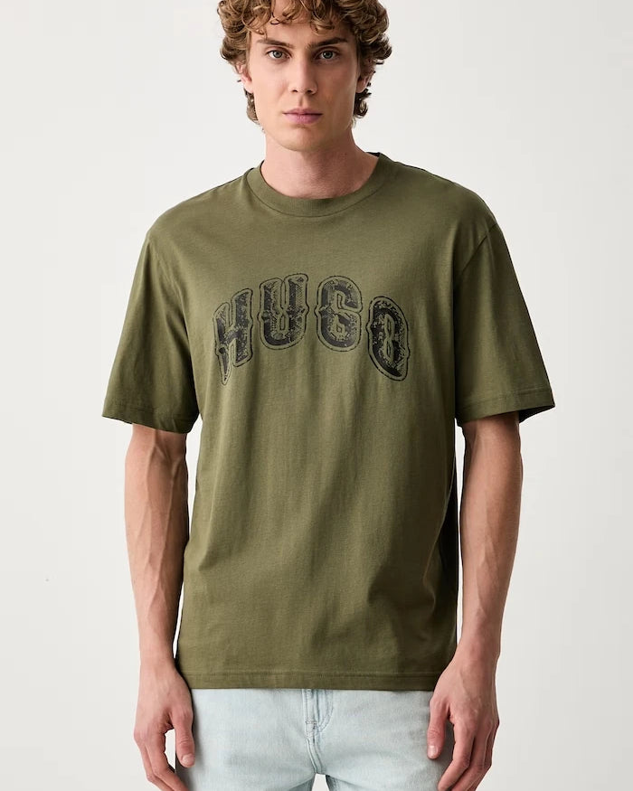 HUGO Blue erkek pamuklu tişört Nerpient