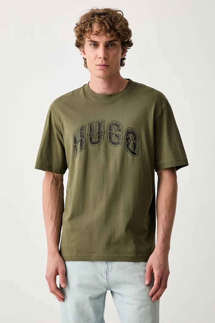 HUGO Blue erkek pamuklu tişört Nerpient