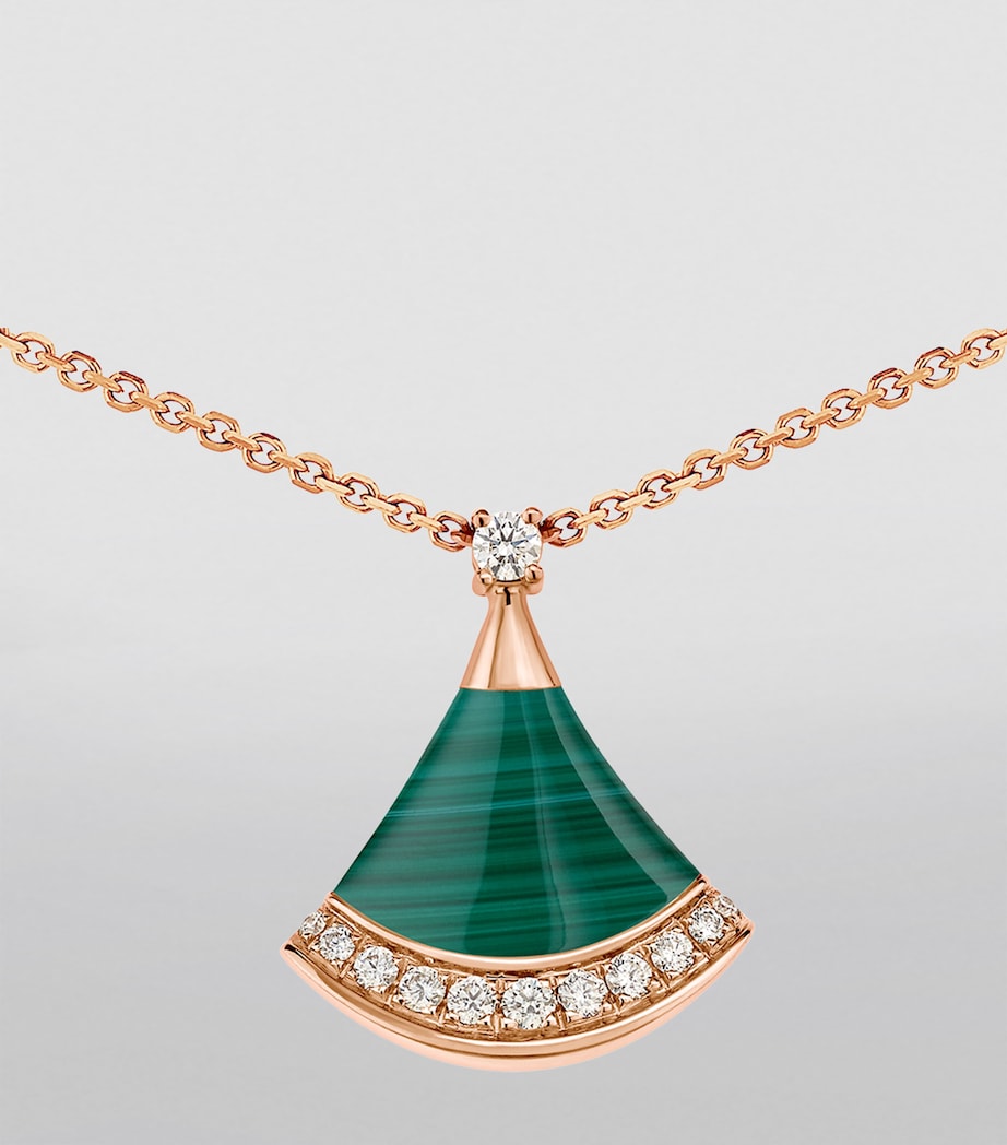 Rose Gold, Diamond and Malachite Divas' Dream Necklace