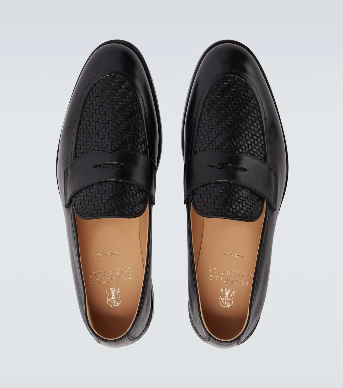Brunello Cucinelli - Woven leather penny loafers