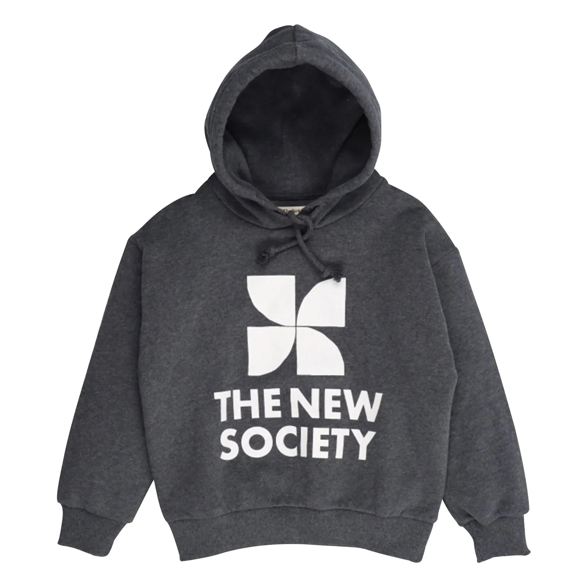 the new society - Logo Hoodie | Dark grey