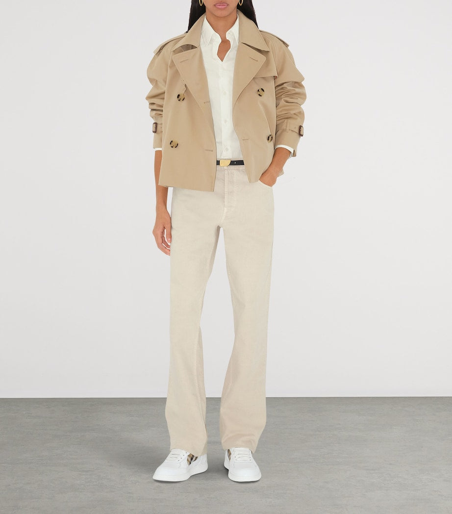 Burberry White Check Terrace Sneakers