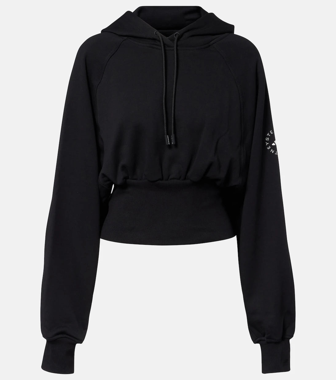 Adidas by Stella McCartney - Cropped cotton jersey hoodie