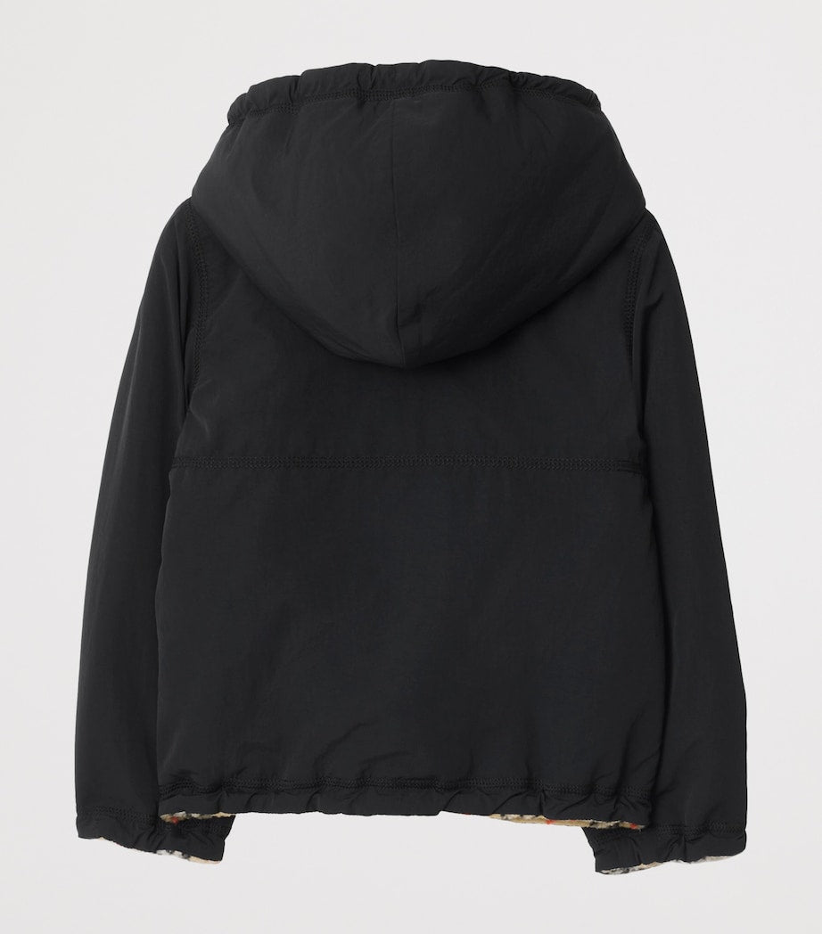 Burberry Kids Fleece Reversible Check Hooded Jacket (3-12 Years)