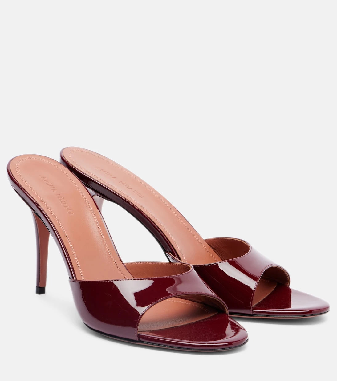 Amina Muaddi - Elodie 90 patent leather mules
