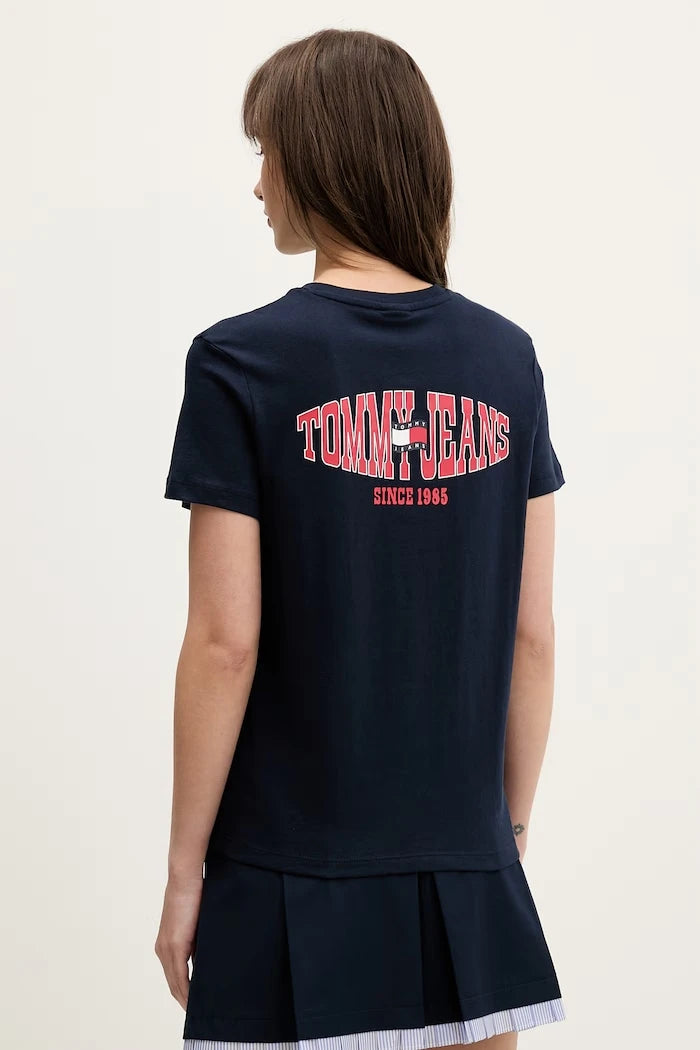 Tommy Jeans kadın pamuklu tişört
