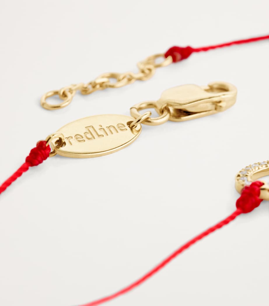 Yellow Gold and Diamond Snake String Bracelet