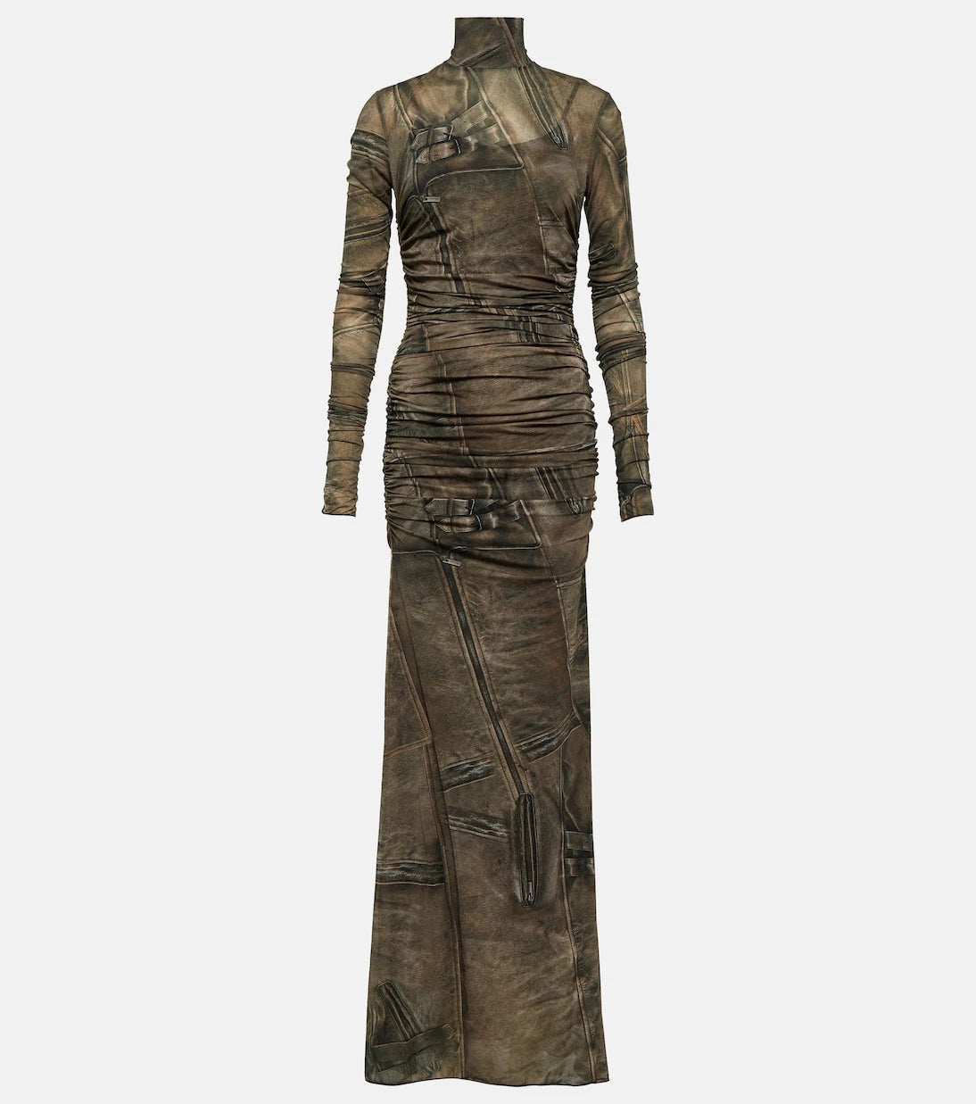 Blumarine - Printed high-neck gown