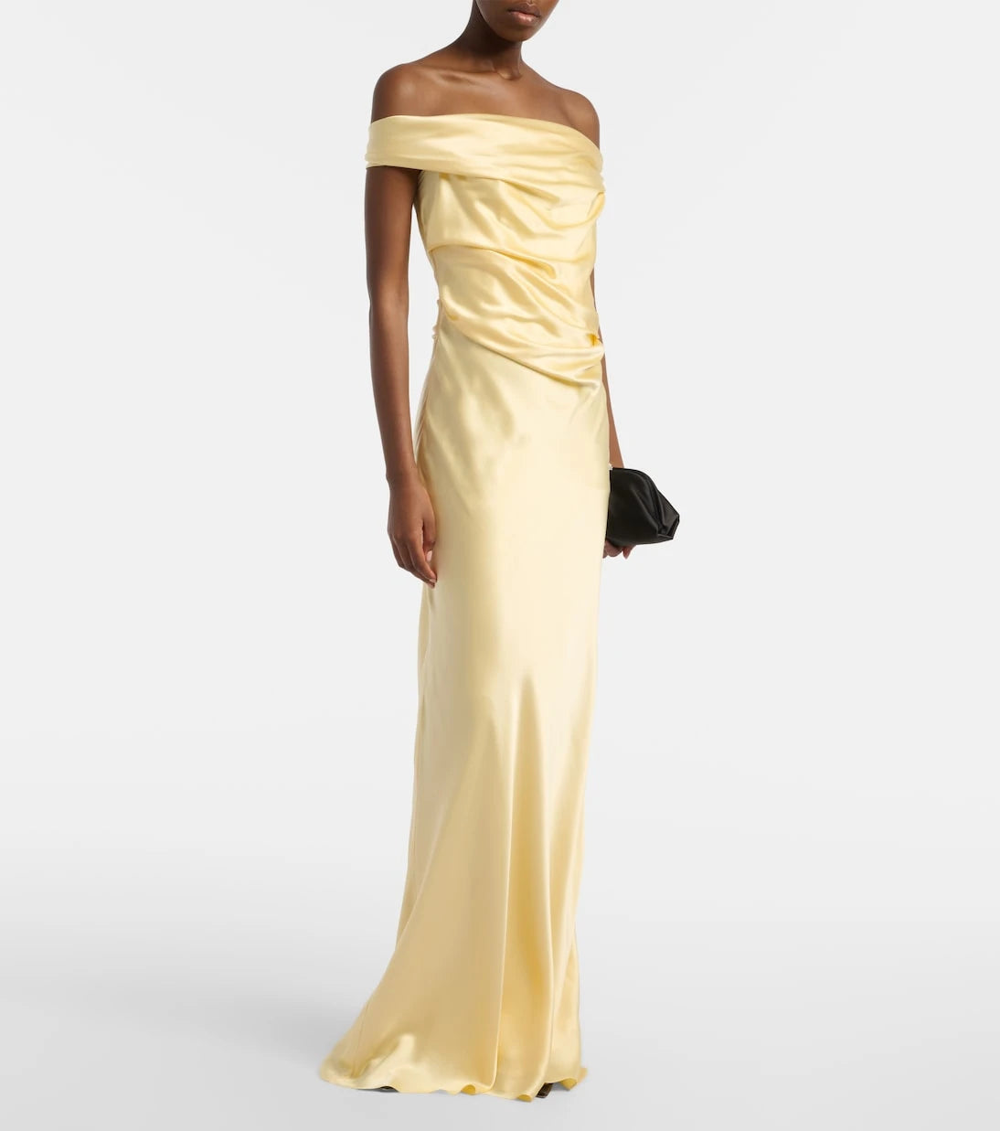 The Sei - Bardot draped silk charmeuse gown