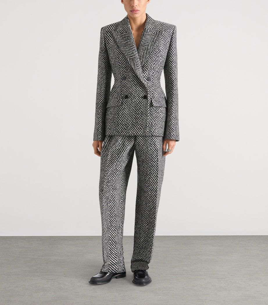 Givenchy Multi Wool-Blend Double-Breasted Jacket