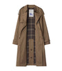 Burberry Brown Long Gabardine Chestwood Trench Coat