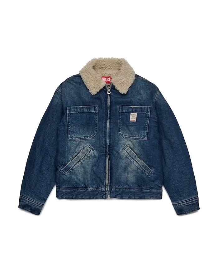 Детско памучно яке Diesel JOMOX-FUR JACKET