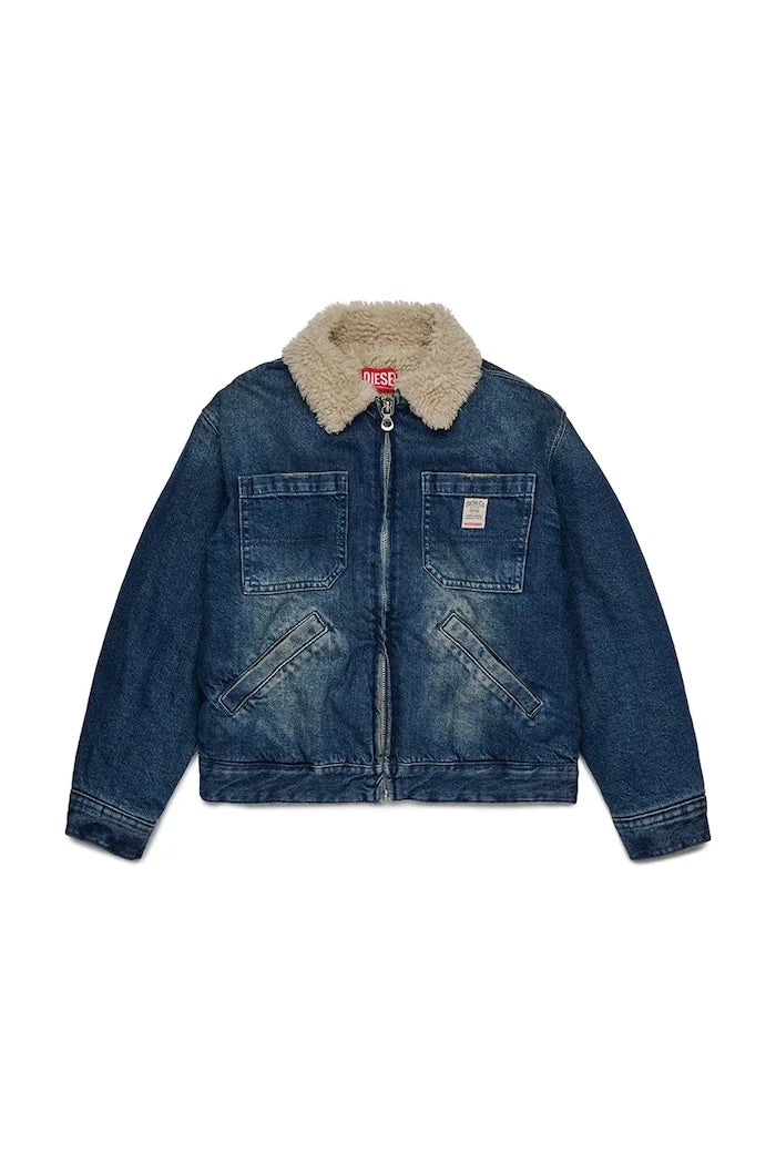 Детско памучно яке Diesel JOMOX-FUR JACKET