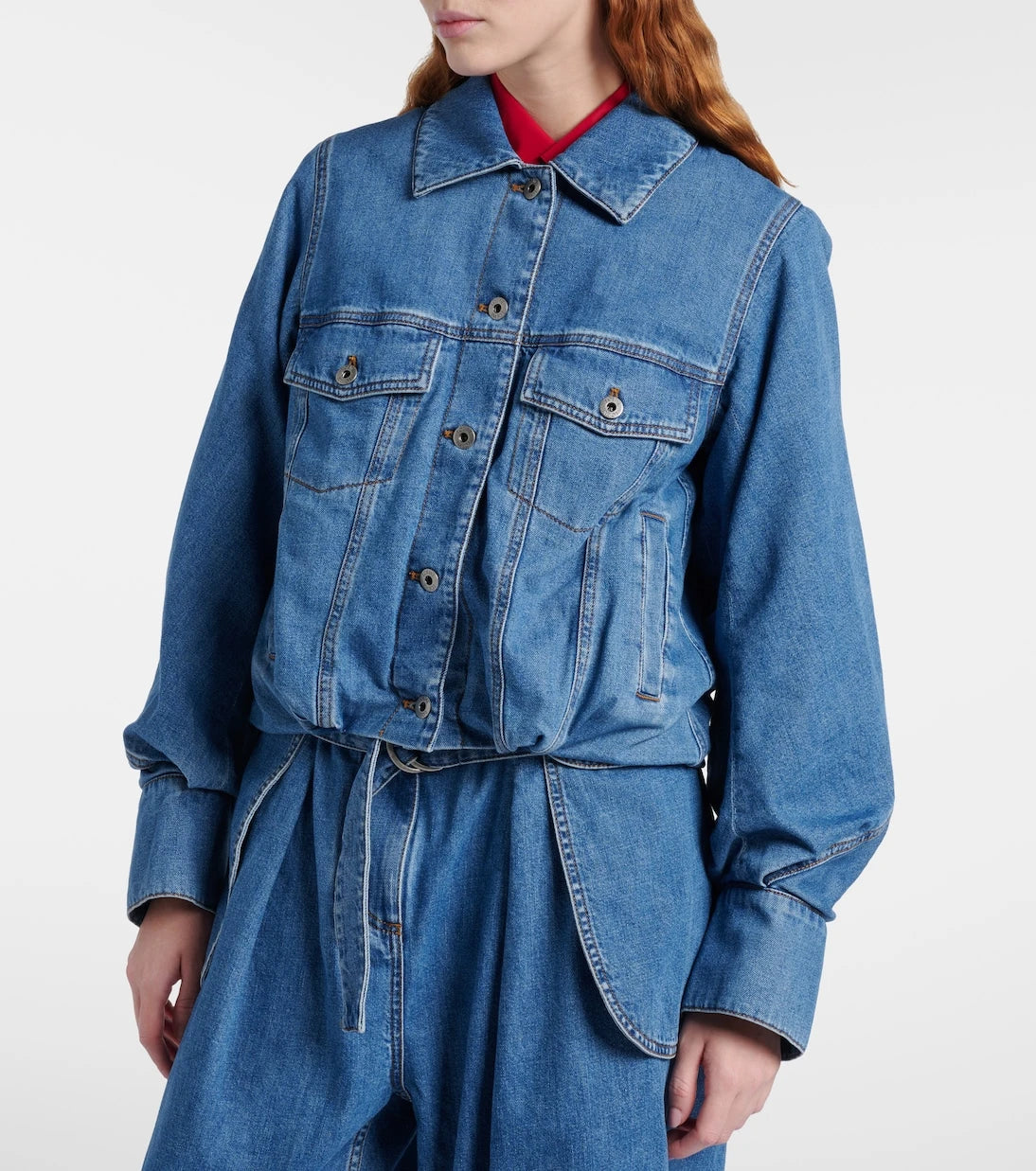 Loewe - Gathered denim jacket