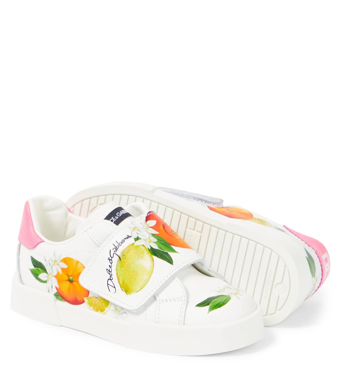 Dolce&Gabbana Kids - أحذية رياضية جلدية مطبوعة