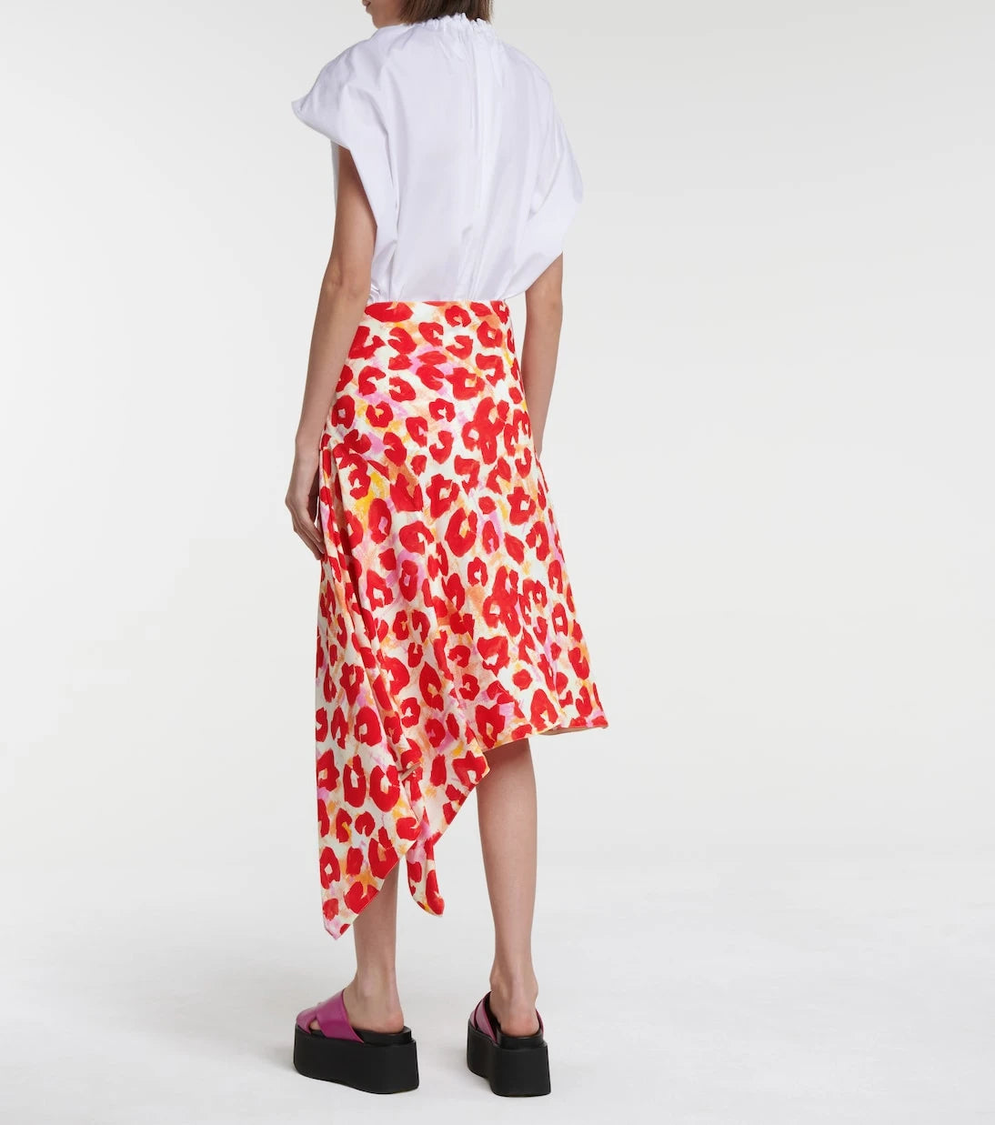 Marni - Leopard-print sablé midi skirt