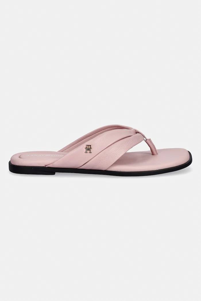 Tommy Hilfiger Kadın Deri Parmak Arası Terlik ELEVATED TOE POST LTH SANDAL