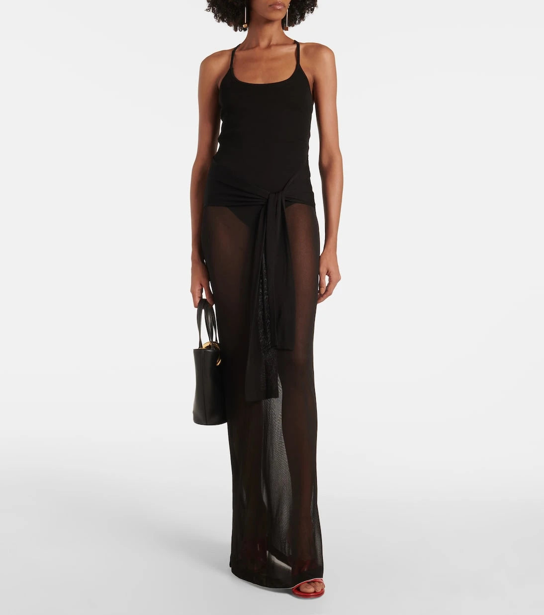 Jacquemus - La Robe Maille Nodo embellished gown