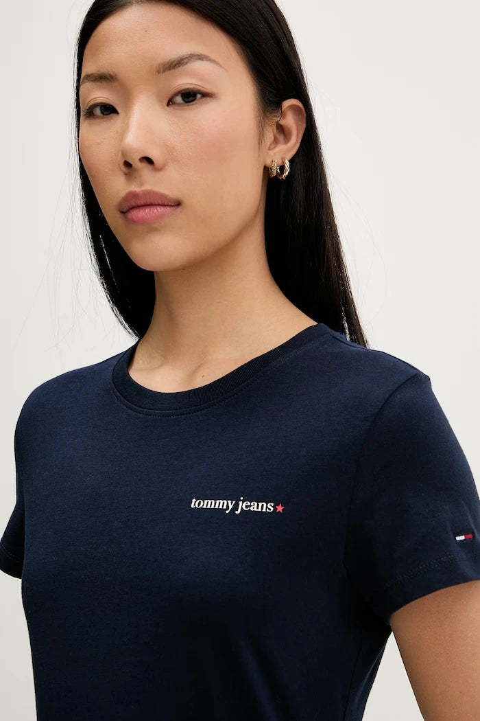 Tommy Jeans kadın pamuklu tişört