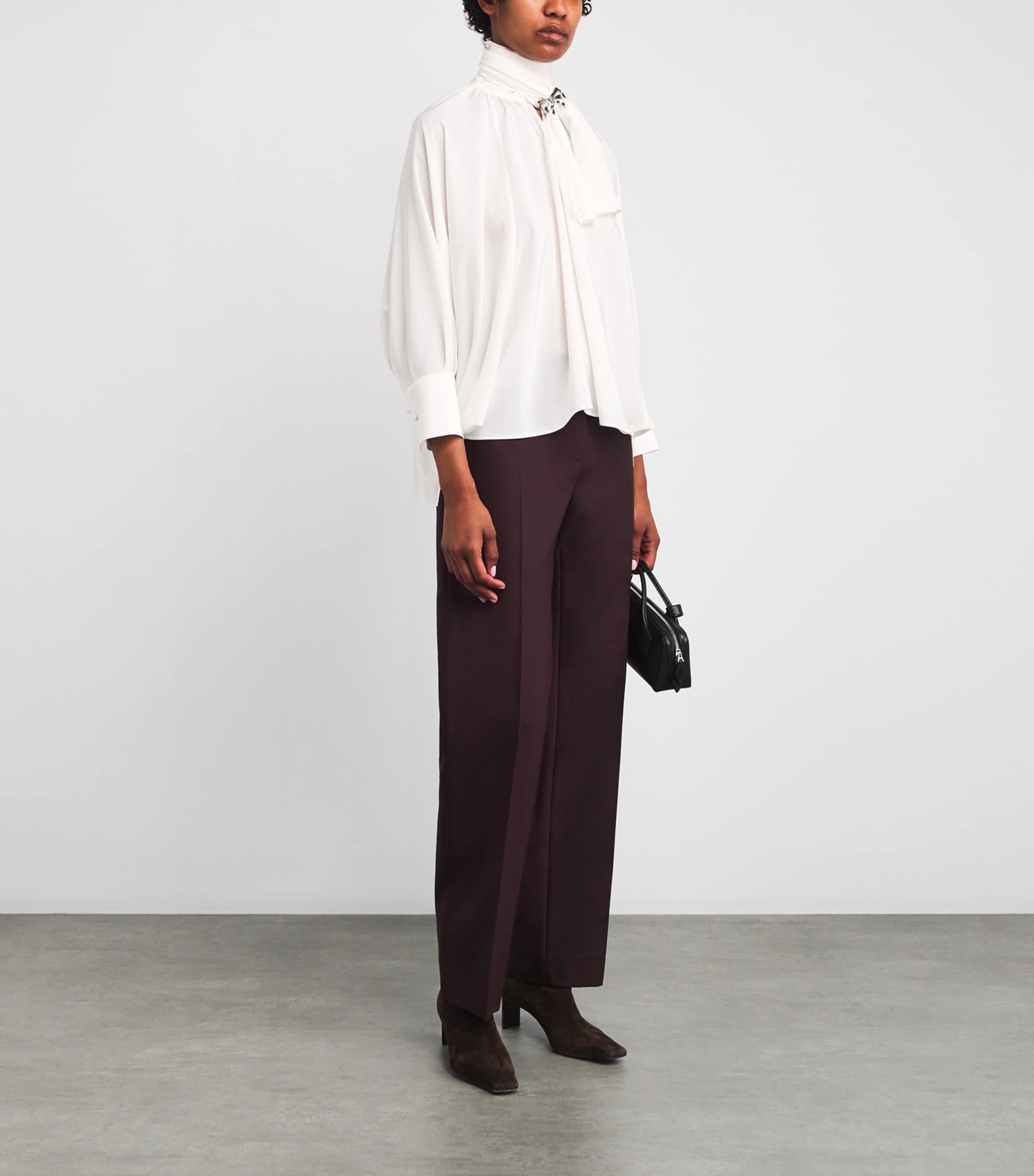 Max Mara White Silk Blouse