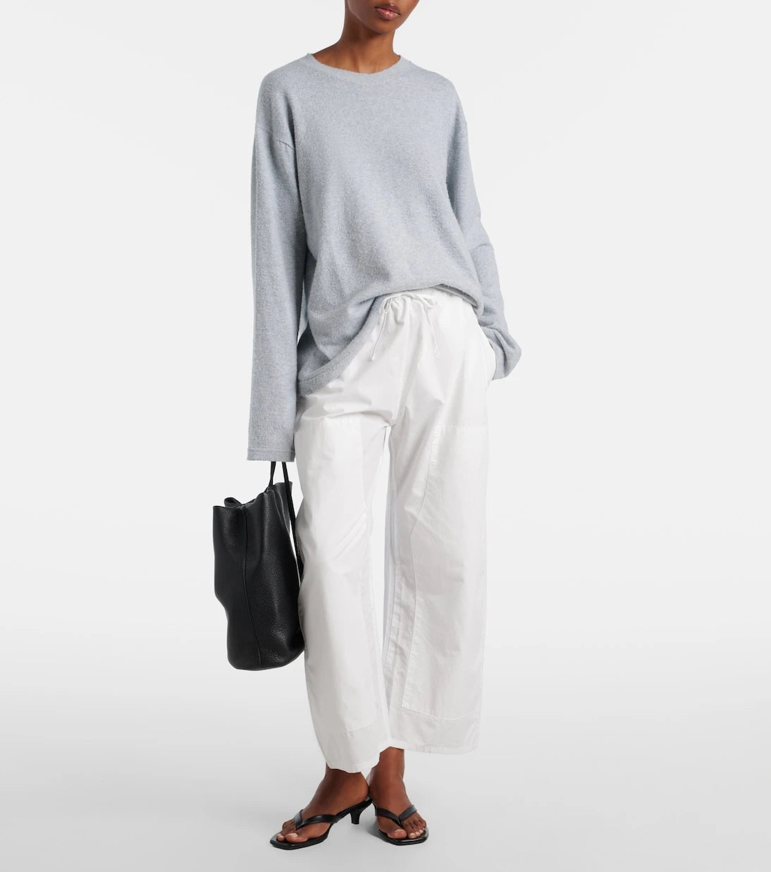 Leset - Kyoto cotton barrel-leg pants