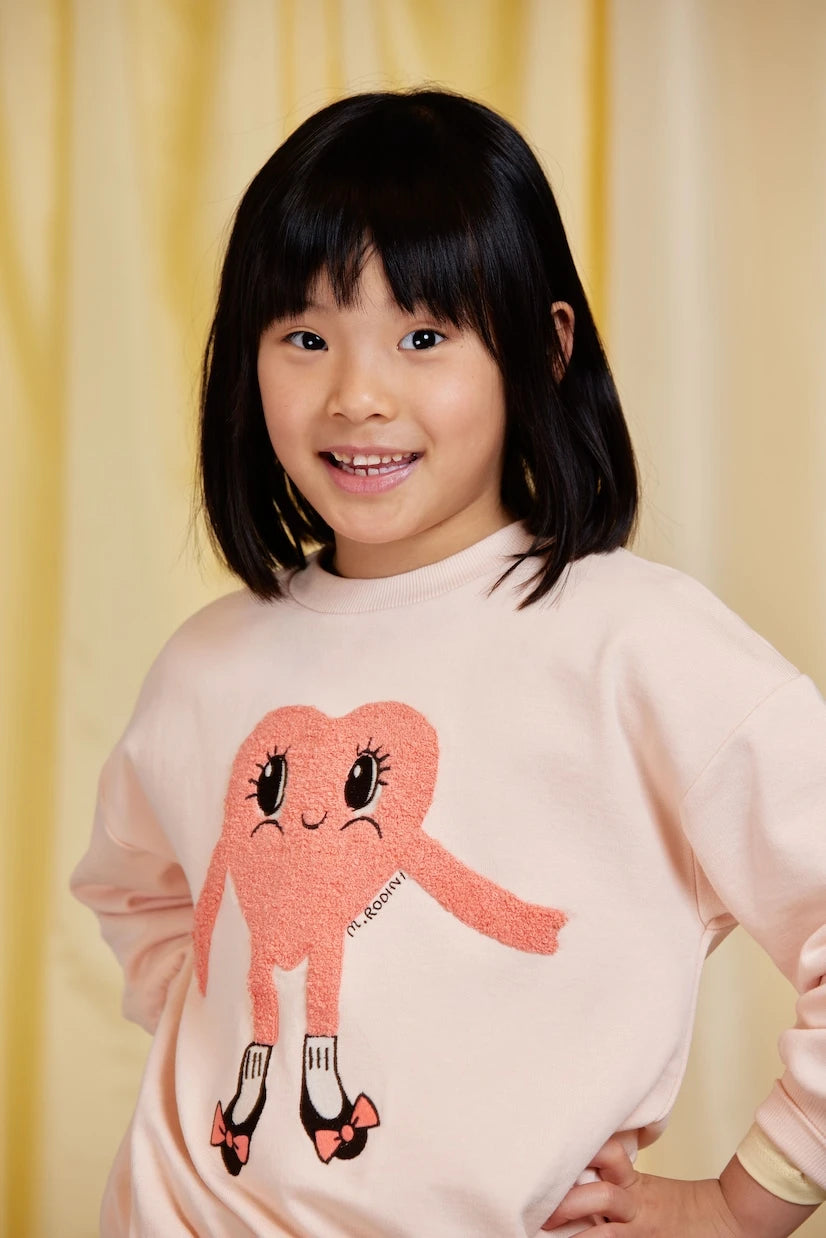 Mini Rodini - Heart In Shoes cotton sweatshirt