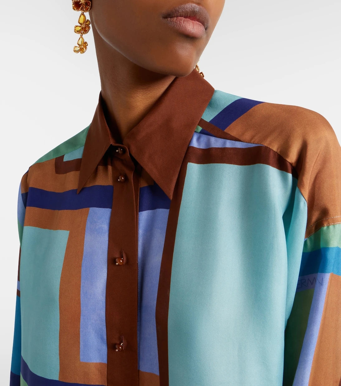 Zimmermann - Como printed silk satin shirt
