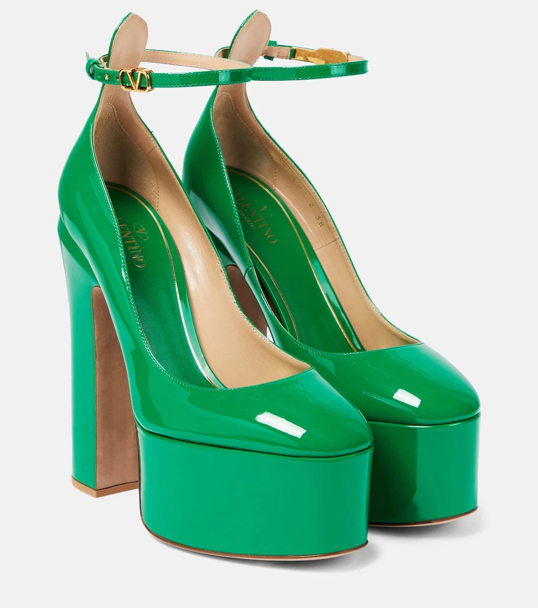 Valentino Garavani - Tan-Go 155 leather platform pumps