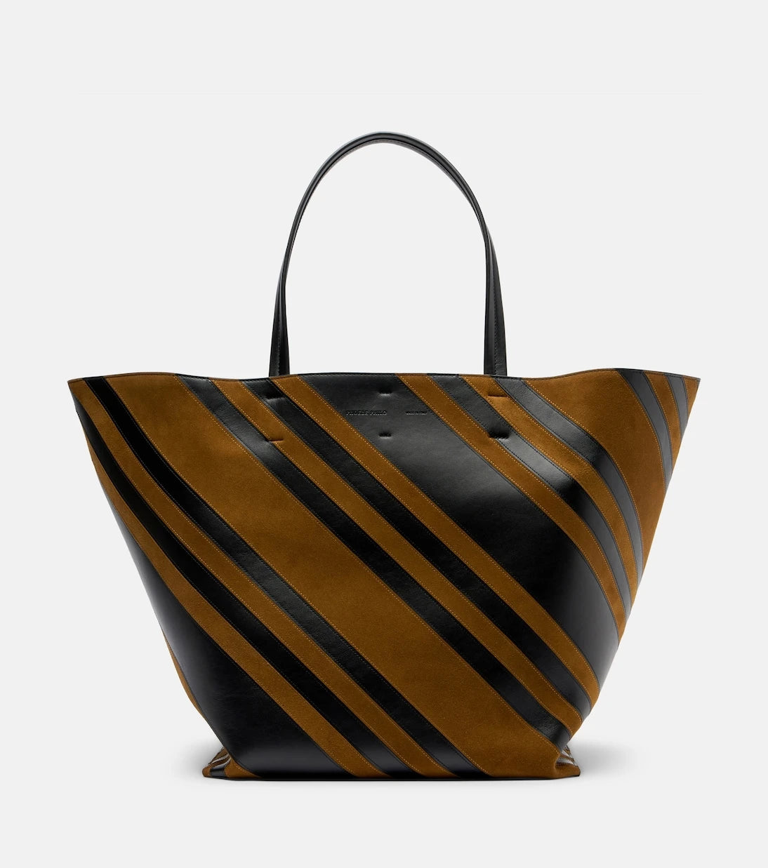 Phoebe Philo - حقيبة توت Basket Cabas من الجلد والشمواه