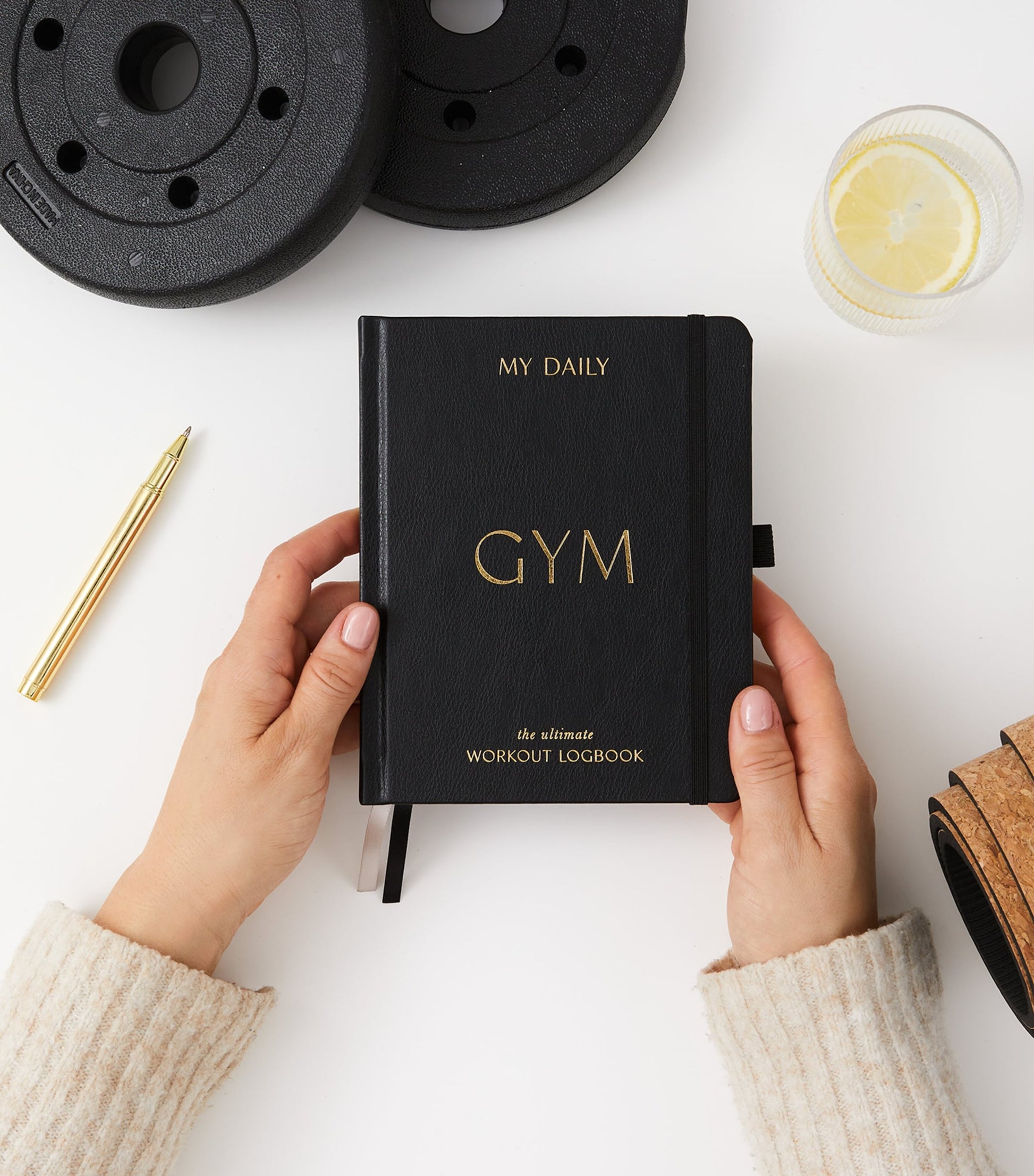 Blush and Gold My Daily Gym Planner: Fitness & Wellbeing Journal