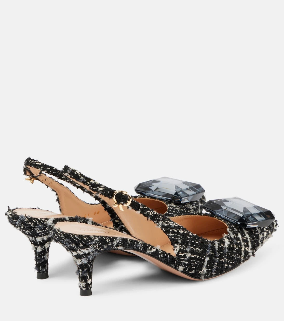 Gianvito Rossi - Jaipur 55 bouclé slingback pumps