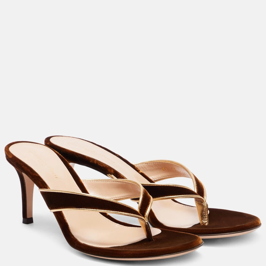 Gianvito Rossi - Calypso 70 velvet thong sandals