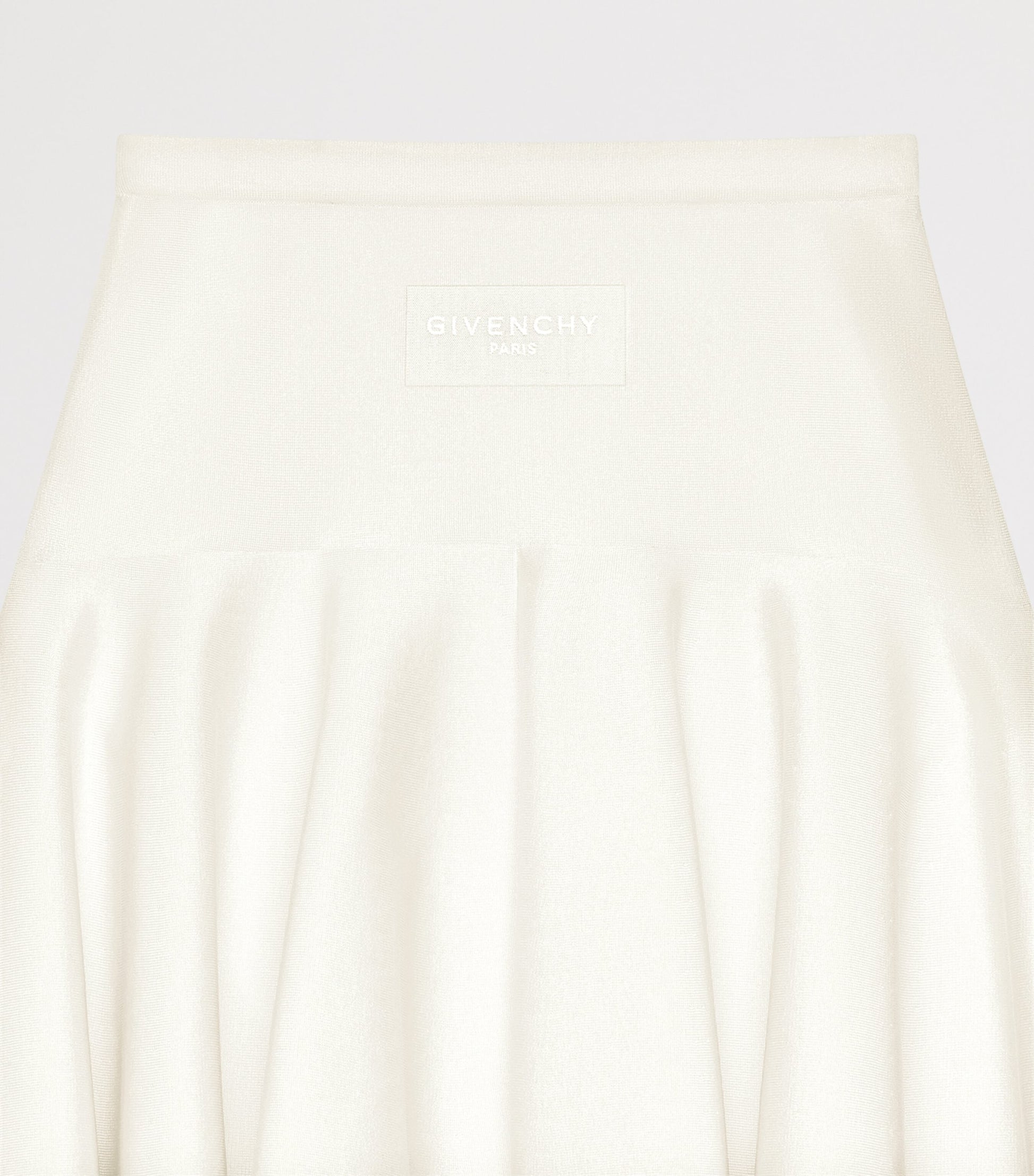 Givenchy Ivory Knitted Ruffled Mini Skirt