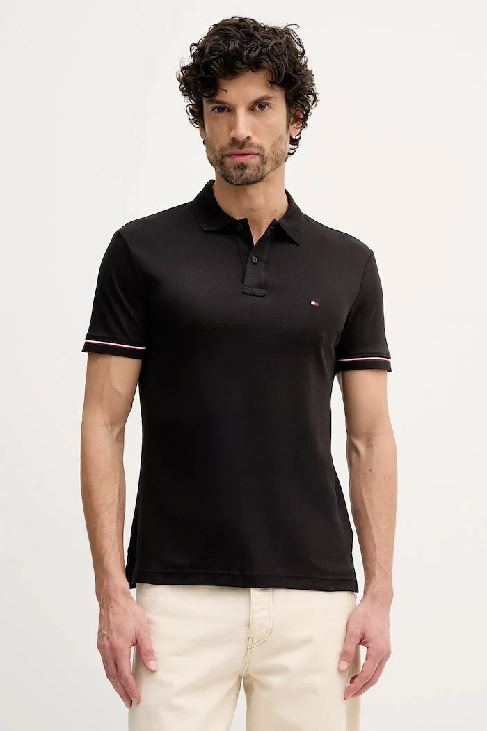 Памучна тениска с яка Tommy Hilfiger