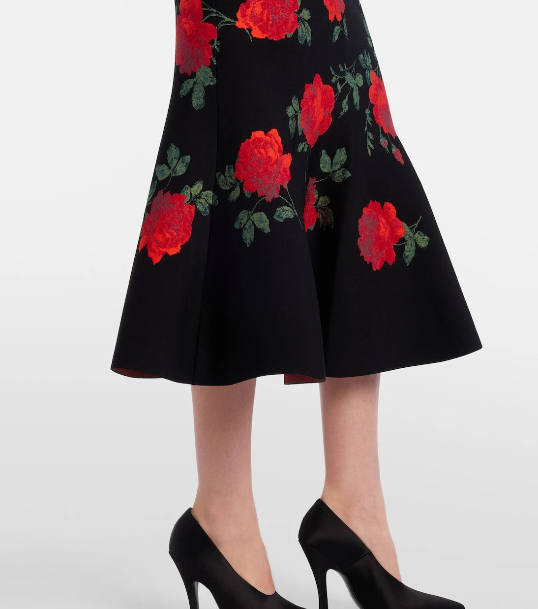 Carolina Herrera - Floral jacquard midi skirt