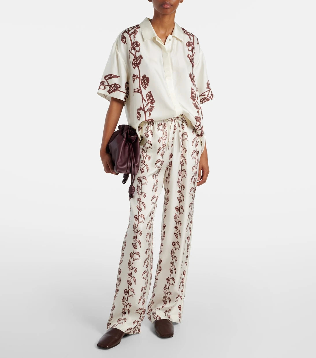 Asceno - Aurelia silk twill wide-leg pants
