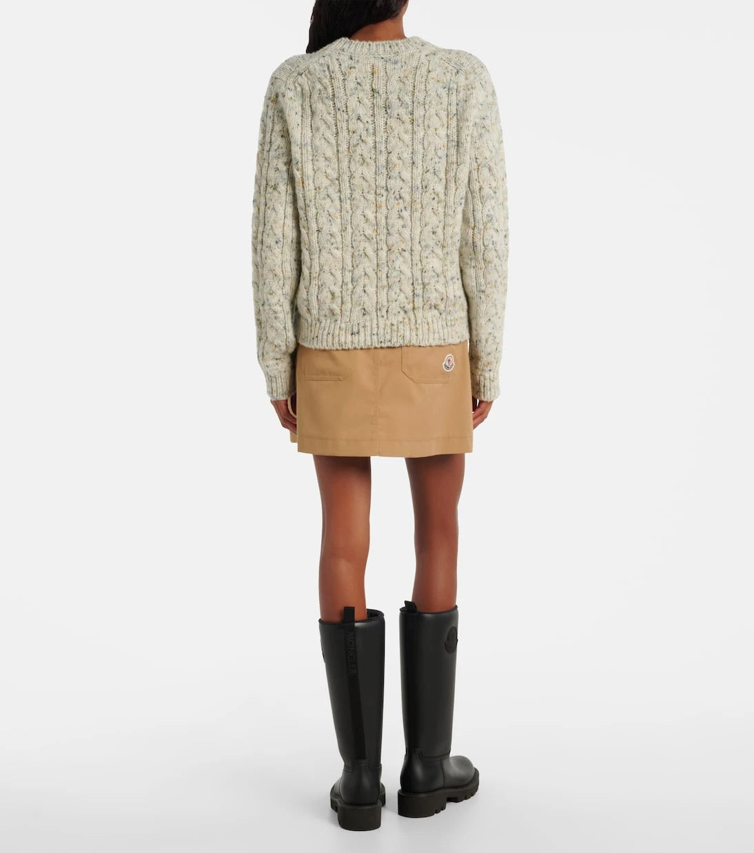 Moncler - Cable-knit wool-blend sweater