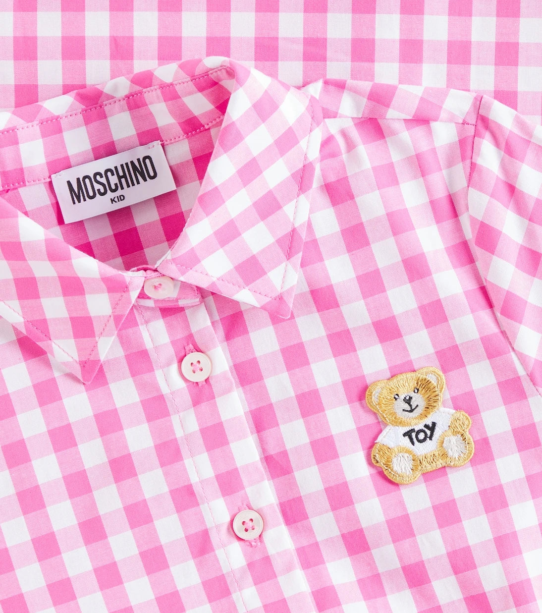 Moschino Kids - Gingham cotton-blend dress