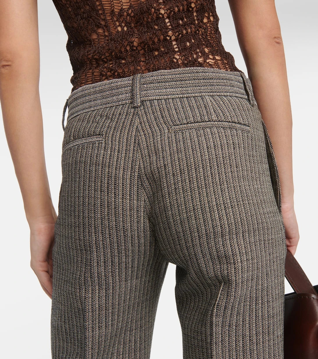 Acne Studios - Pinstripe wool-blend flared pants