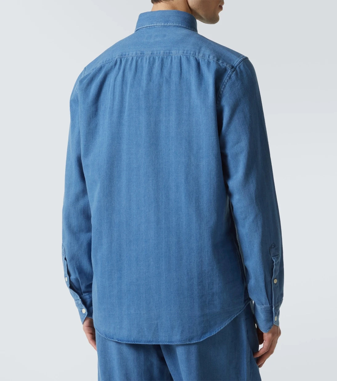 Frescobol Carioca - Emilio herringbone denim shirt