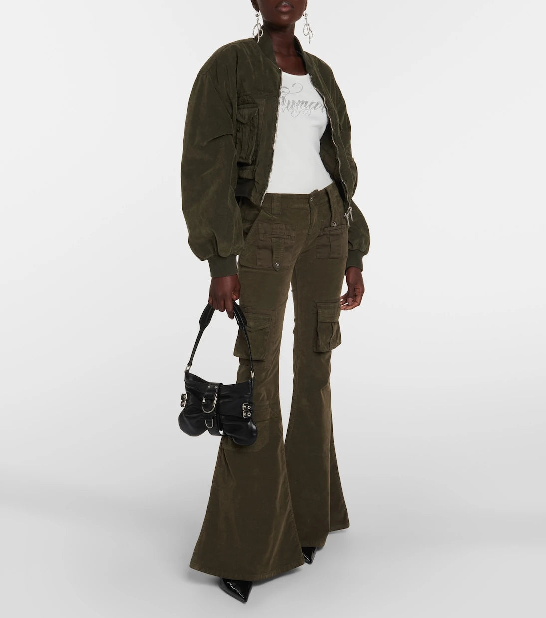 Blumarine - Velvet bomber jacket