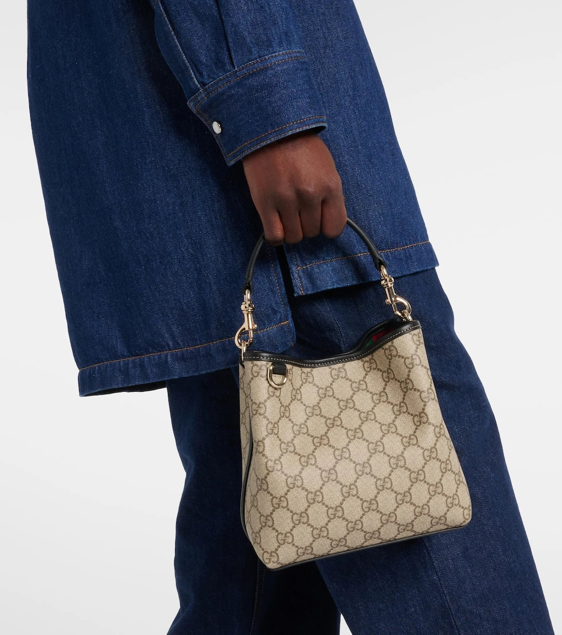 Gucci - GG Emblem Mini coated canvas tote bag