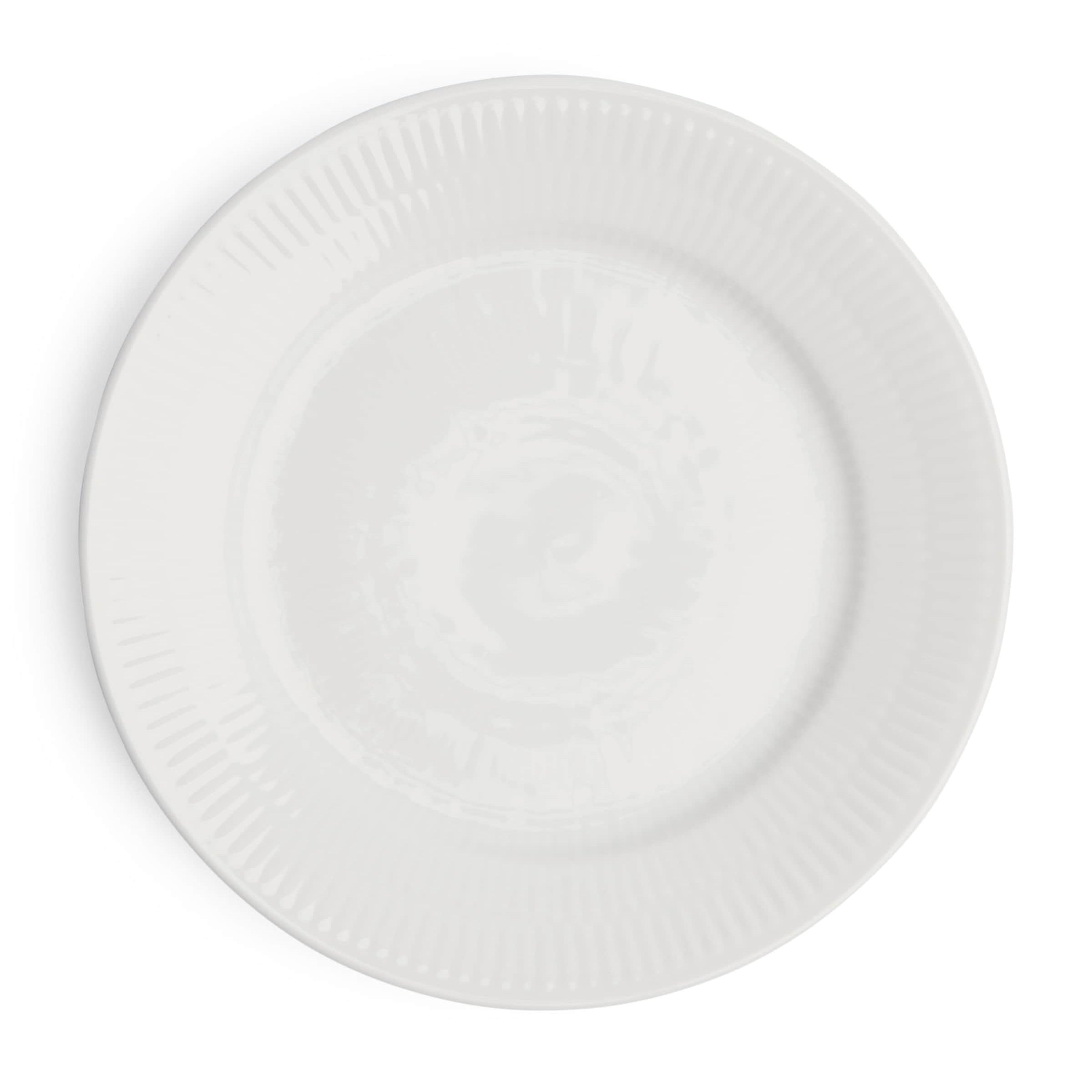 White Fluted Plate (19cm)