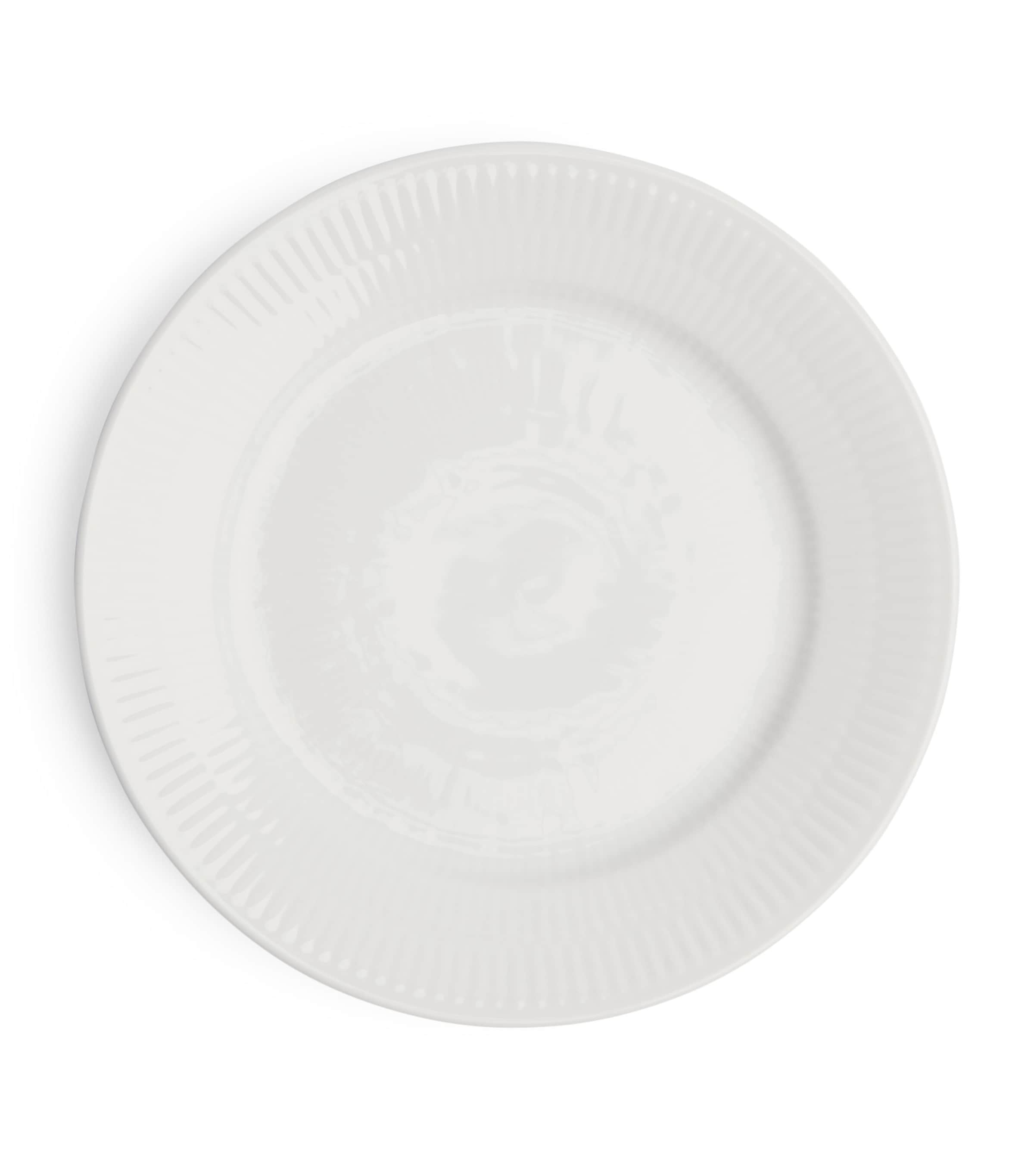 White Fluted Plate (19cm)