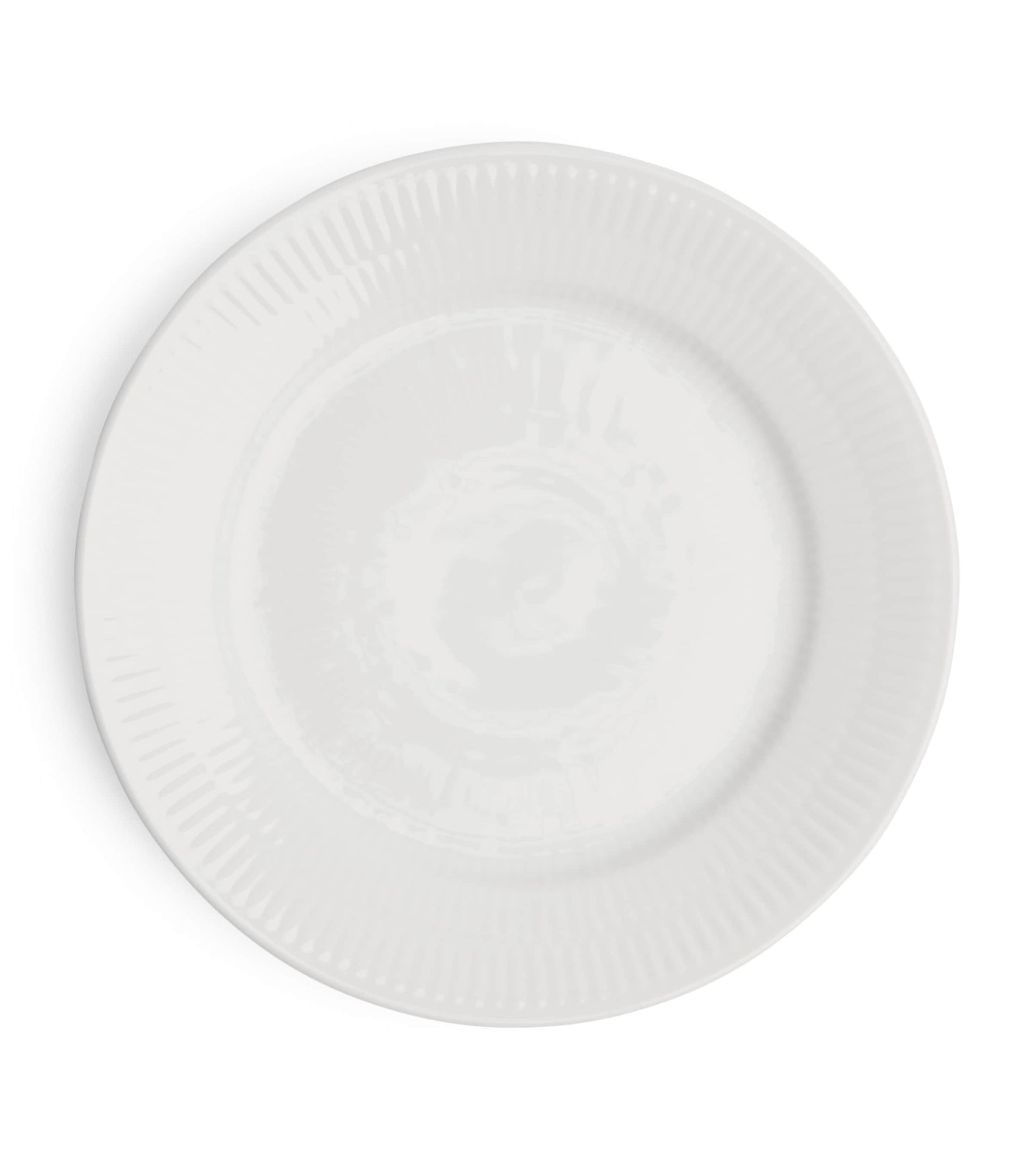 White Fluted Plate (19cm)