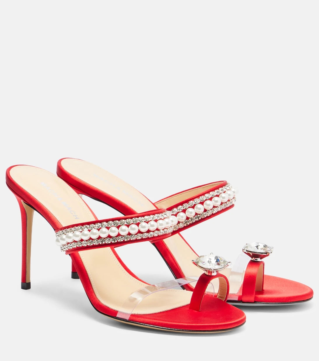 Mach & Mach - Diamond Of Elizabeth 90 satin mules
