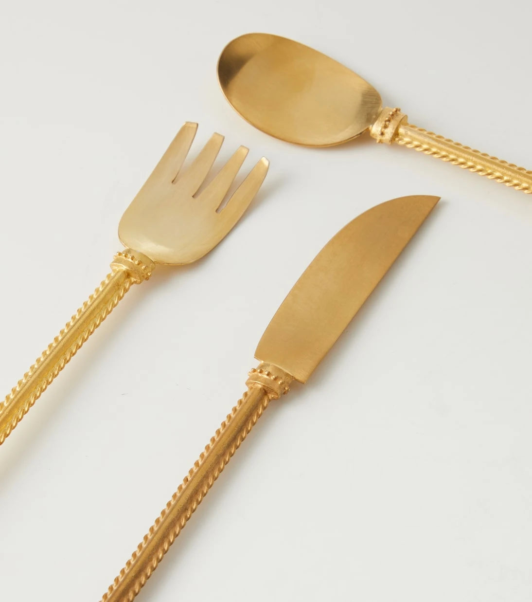 Natalia Criado - Embellished gold-plated cutlery set