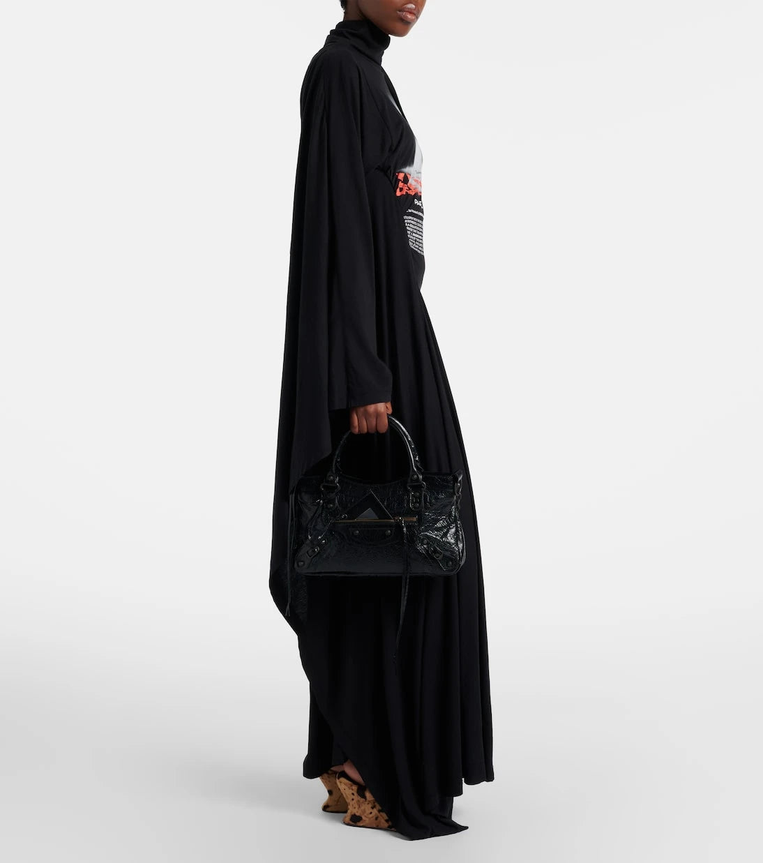 Balenciaga - حقيبة يد علوية صغيرة "لو سيتي" من الجلد