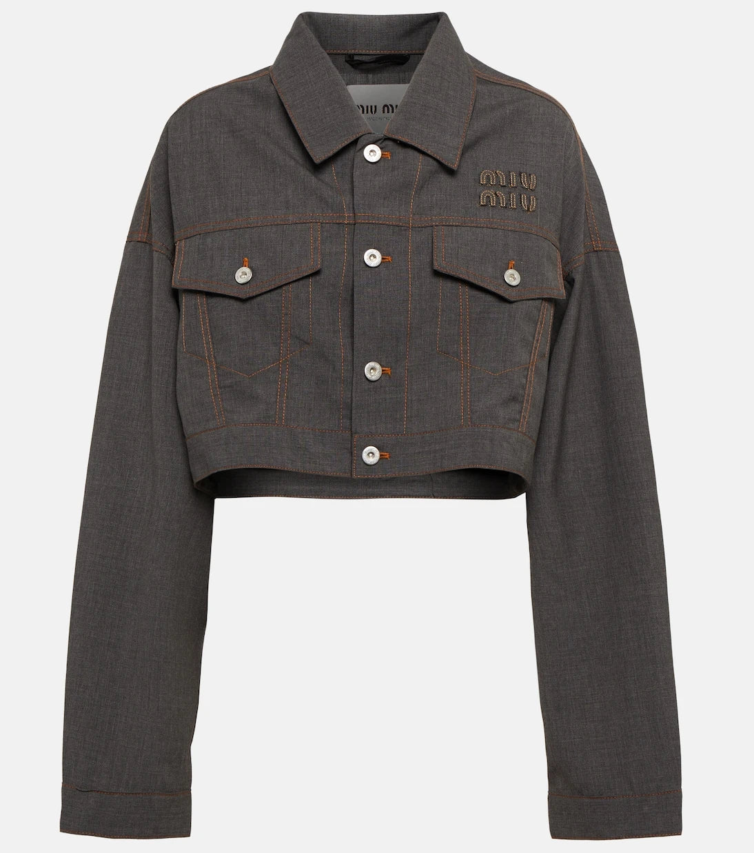 Miu Miu - Cropped virgin wool jacket