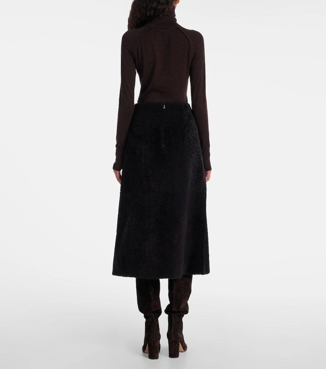 Yves Salomon - Shearling maxi skirt